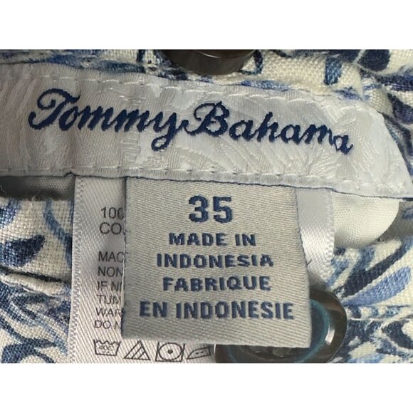 Tommy Bahama Linen Shorts Mens 35 Reversible Plaid & Paisley Floral Multicolor - Picture 14 of 14